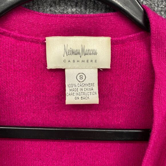 Neiman Marcus Cashmere Cardigan Sweater Womens S Pink Purple Button Up Preppy - Picture 5 of 7